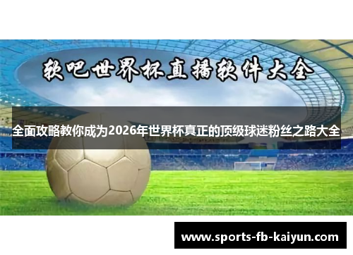 全面攻略教你成为2026年世界杯真正的顶级球迷粉丝之路大全 全面攻略教你成为2026年世界杯真正的顶级球迷粉丝之路大全